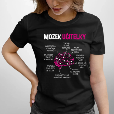 Mozek učitelky - dámské tričko s potiskem