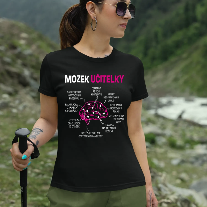 Mozek učitelky - dámské tričko s potiskem