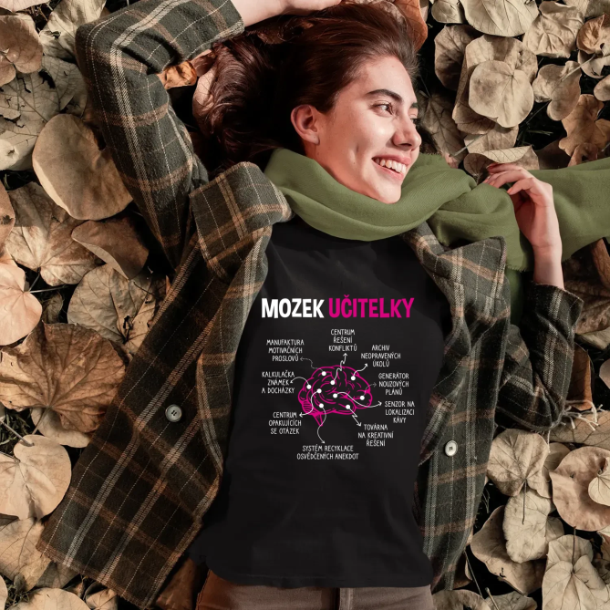 Mozek učitelky - dámské tričko s potiskem