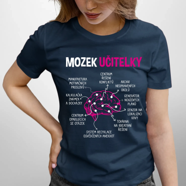 Mozek učitelky - dámské tričko s potiskem