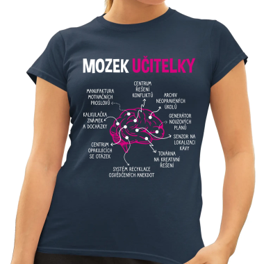 Mozek učitelky - dámské tričko s potiskem