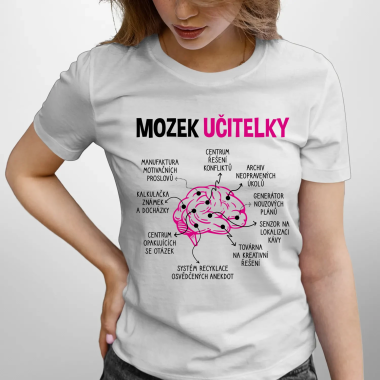 Mozek učitelky - dámské tričko s potiskem