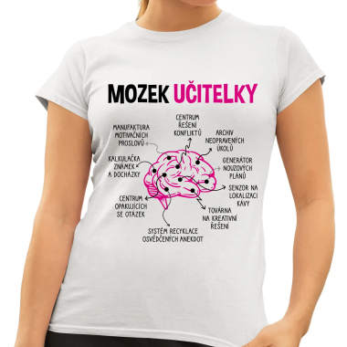 Mozek učitelky - dámské tričko s potiskem