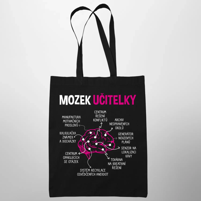 Mozek učitelky - taška s potiskem