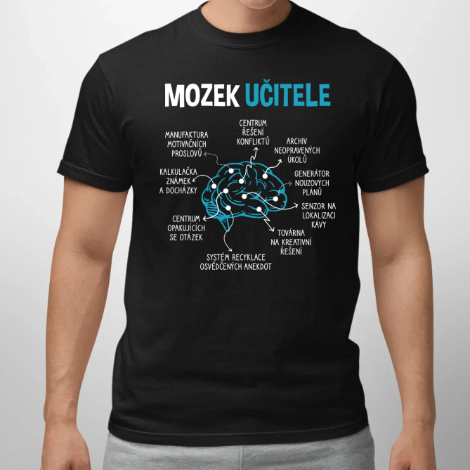 Mozek učitele - pánské tričko s potiskem