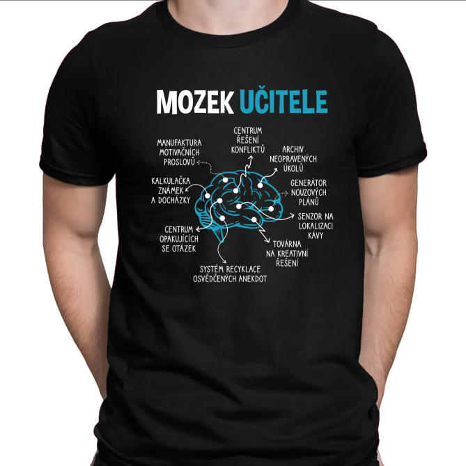 Mozek učitele - pánské tričko s potiskem