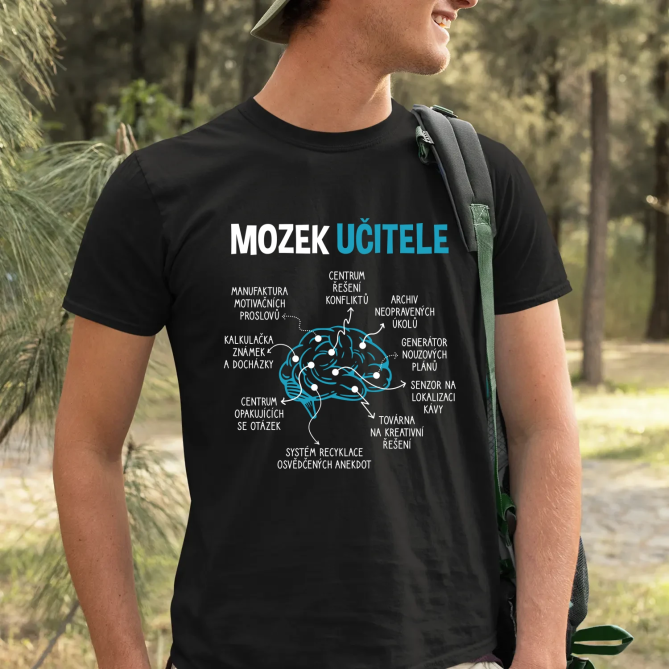 Mozek učitele - pánské tričko s potiskem