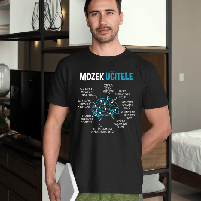 Mozek učitele - pánské tričko s potiskem