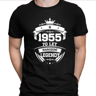 1955 Narození legendy 70 let - pánské tričko s potiskem