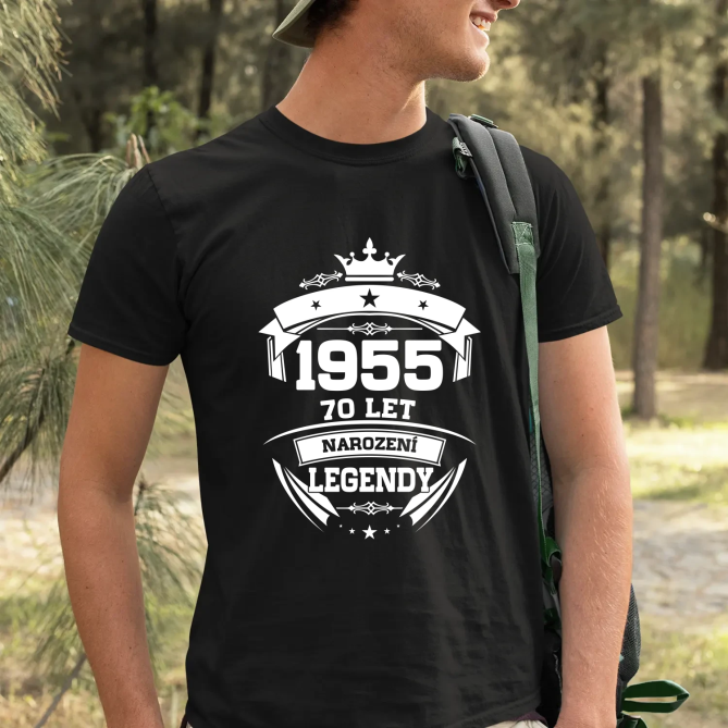1955 Narození legendy 70 let - pánské tričko s potiskem