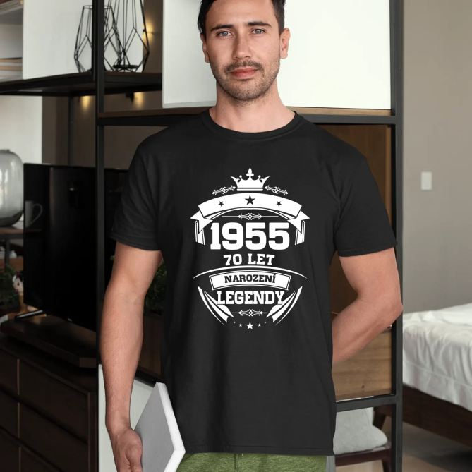1955 Narození legendy 70 let - pánské tričko s potiskem