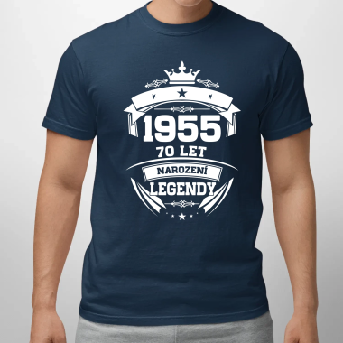 1955 Narození legendy 70 let - pánské tričko s potiskem