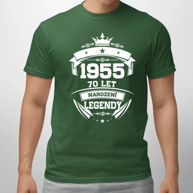 1955 Narození legendy 70 let - pánské tričko s potiskem