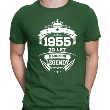 1955 Narození legendy 70 let - pánské tričko s potiskem