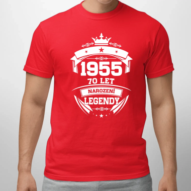 1955 Narození legendy 70 let - pánské tričko s potiskem