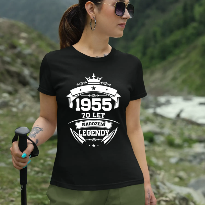 1955 Narození legendy 70 let - dámské tričko s potiskem