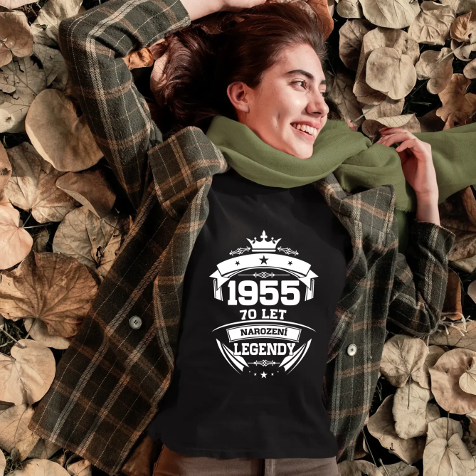 1955 Narození legendy 70 let - dámské tričko s potiskem