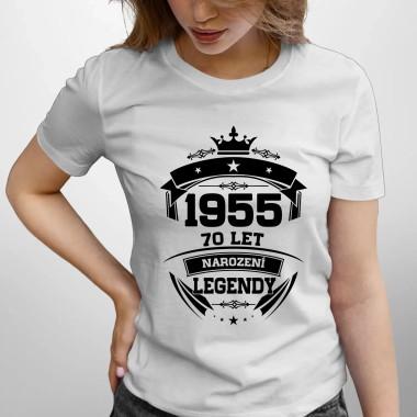 1955 Narození legendy 70 let - dámské tričko s potiskem