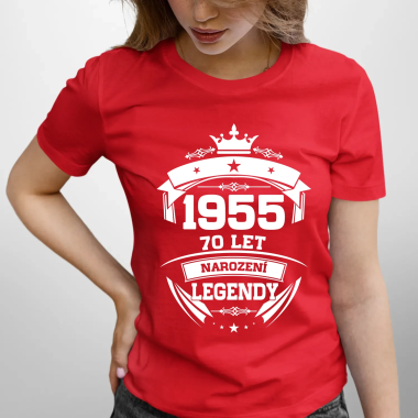 1955 Narození legendy 70 let - dámské tričko s potiskem