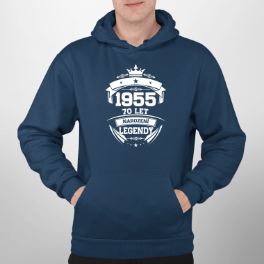1955 Narození legendy 70 let - pánská mikina s potiskem