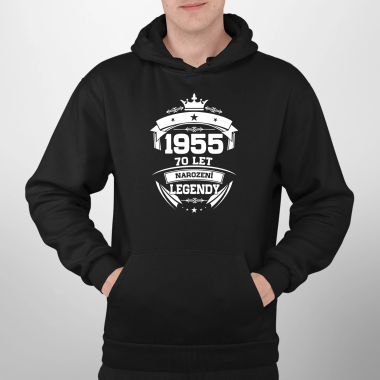 1955 Narození legendy 70 let - pánská mikina s potiskem
