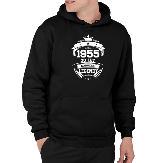 1955 Narození legendy 70 let - pánská mikina s potiskem