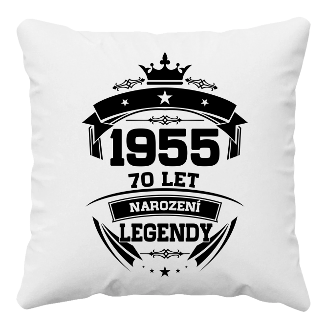 1955 Narození legendy 70 let - polštář s potiskem