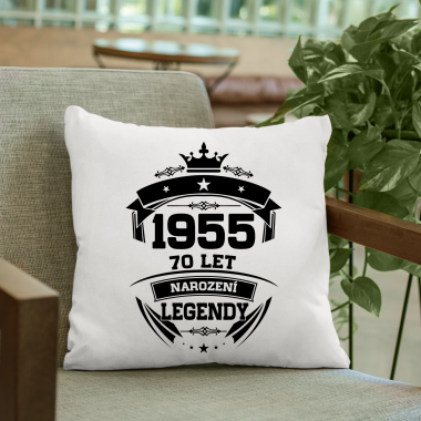 1955 Narození legendy 70 let - polštář s potiskem