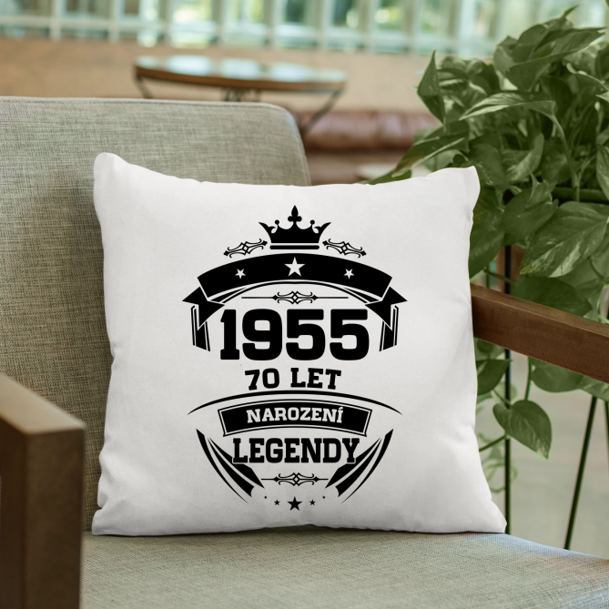 1955 Narození legendy 70 let - polštář s potiskem