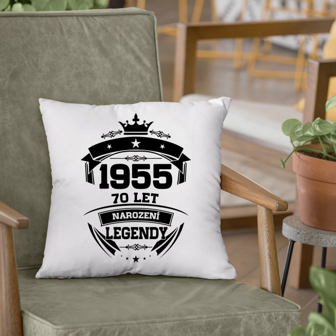 1955 Narození legendy 70 let - polštář s potiskem