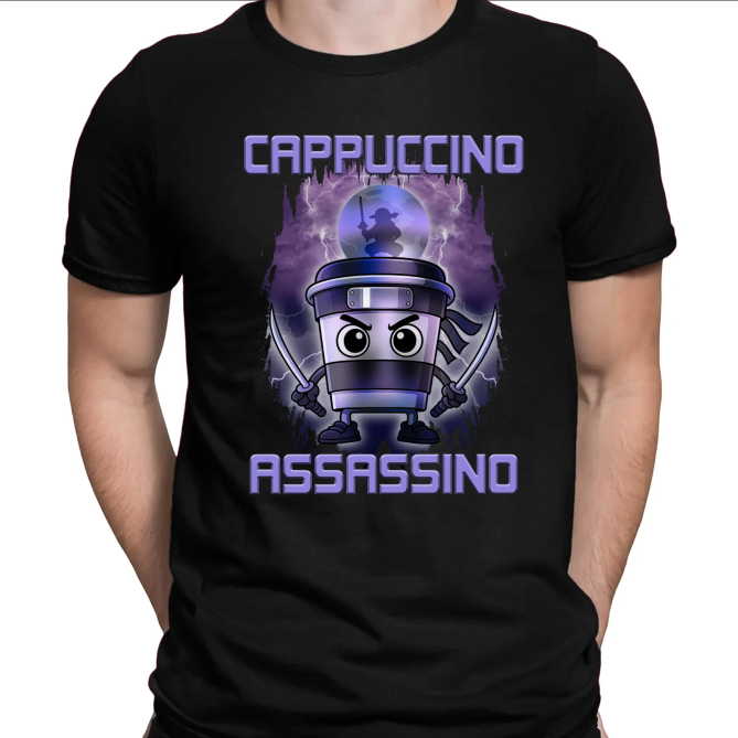 Cappuccino Assassino - Italian Brainrot - pánské tričko s potiskem