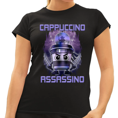 Cappuccino Assassino - Italian Brainrot - dámské tričko s potiskem