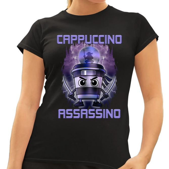 Cappuccino Assassino - Italian Brainrot - dámské tričko s potiskem