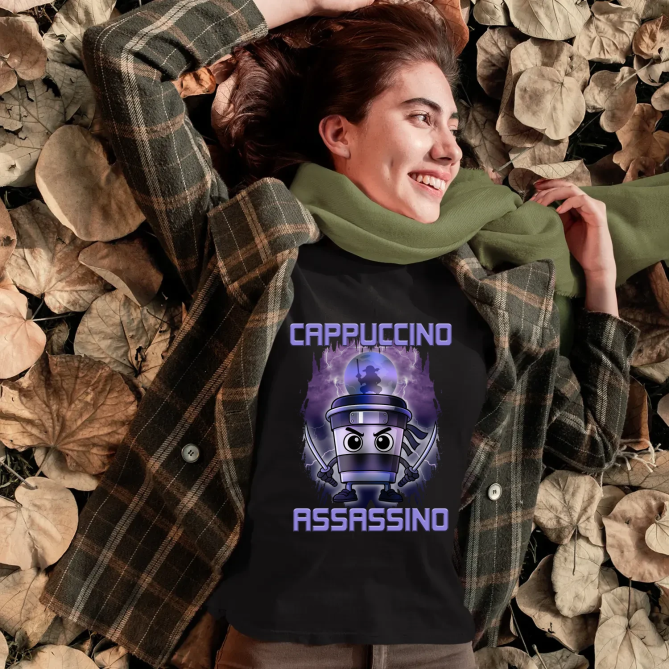 Cappuccino Assassino - Italian Brainrot - dámské tričko s potiskem