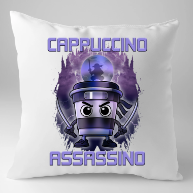 Cappuccino Assassino - Italian Brainrot - polštář s potiskem