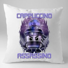 Cappuccino Assassino - Italian Brainrot - polštář s potiskem