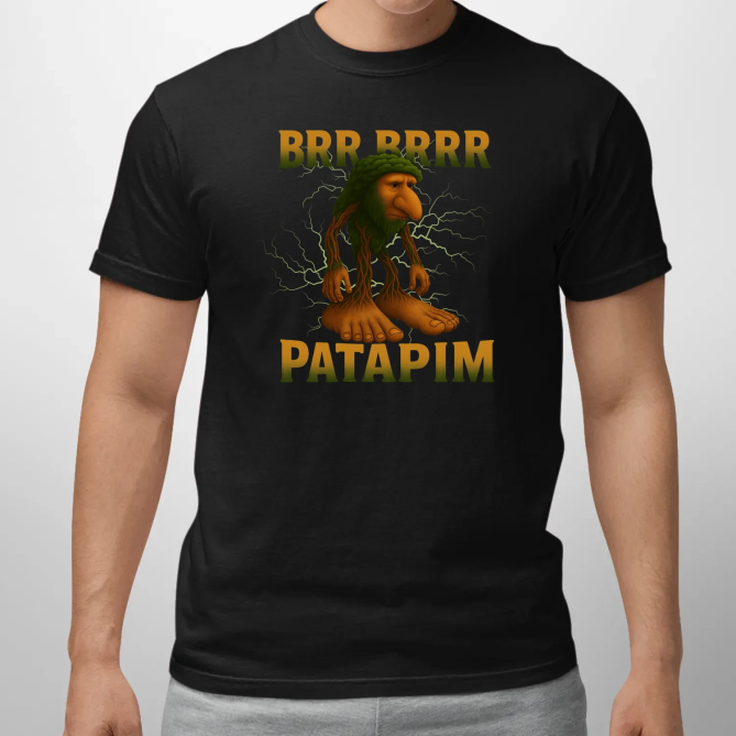 Brr brr patapim - Italian Brainrot - pánské tričko s potiskem