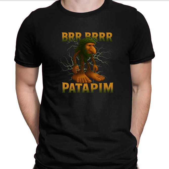 Brr brr patapim - Italian Brainrot - pánské tričko s potiskem