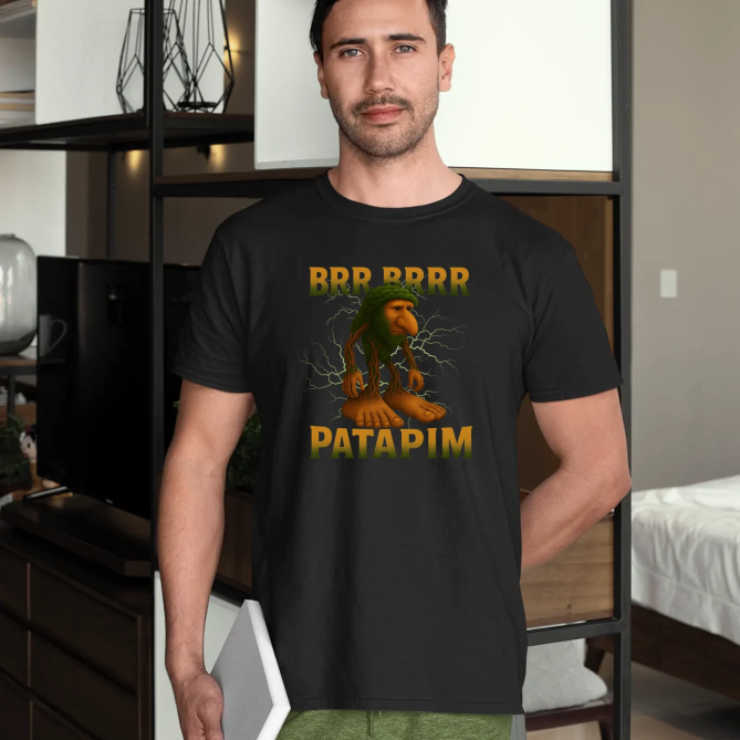 Brr brr patapim - Italian Brainrot - pánské tričko s potiskem