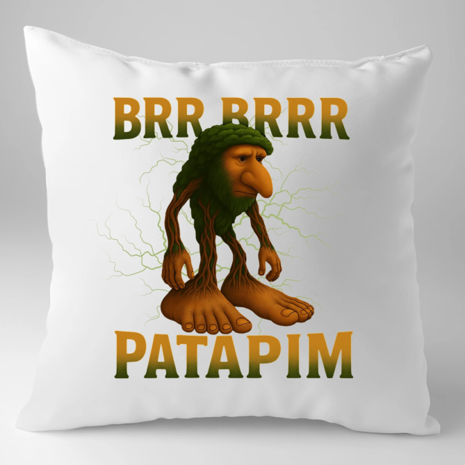Brr brr patapim - Italian Brainrot - polštář s potiskem