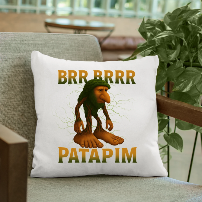 Brr brr patapim - Italian Brainrot - polštář s potiskem