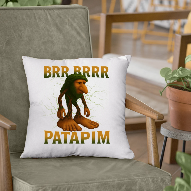 Brr brr patapim - Italian Brainrot - polštář s potiskem