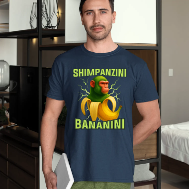 Shimpanzini bananini - Italian Brainrot - pánské tričko s potiskem