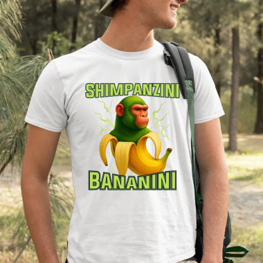 Shimpanzini bananini - Italian Brainrot - pánské tričko s potiskem
