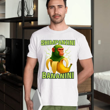Shimpanzini bananini - Italian Brainrot - pánské tričko s potiskem