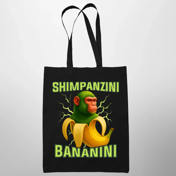 Shimpanzini bananini - Italian Brainrot - taška s potiskem