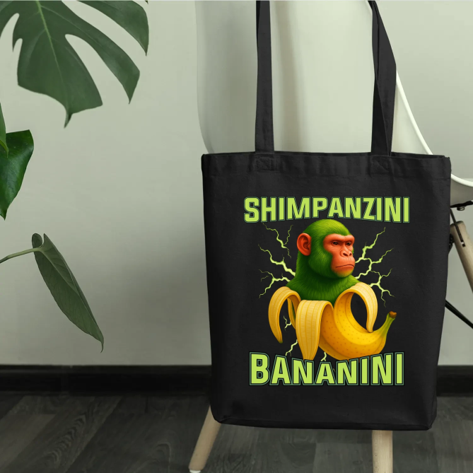 Shimpanzini bananini - Italian Brainrot - taška s potiskem