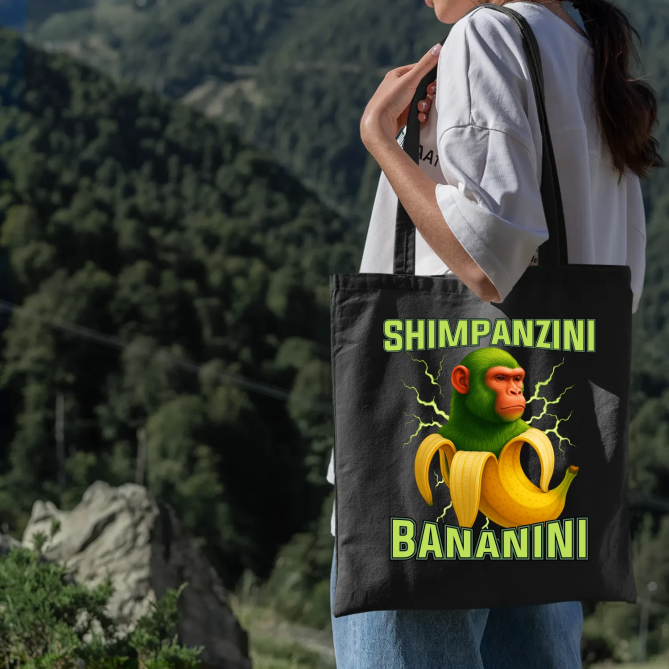 Shimpanzini bananini - Italian Brainrot - taška s potiskem