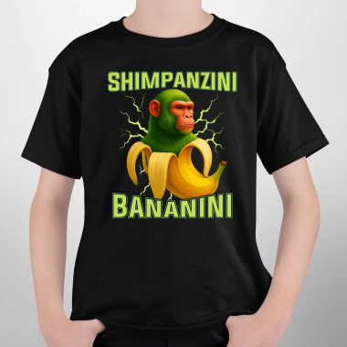 Shimpanzini bananini - Italian Brainrot - dětské tričko s potiskem