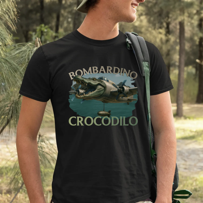 Bombardino Crocodilo - Italian Brainrot - pánské tričko s potiskem